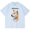 Футболка из 100% хлопка плотностью 230 г/м2 с принтом «Шибайну» Футболка из чесаного хлопка в смешном стиле Харадзюку