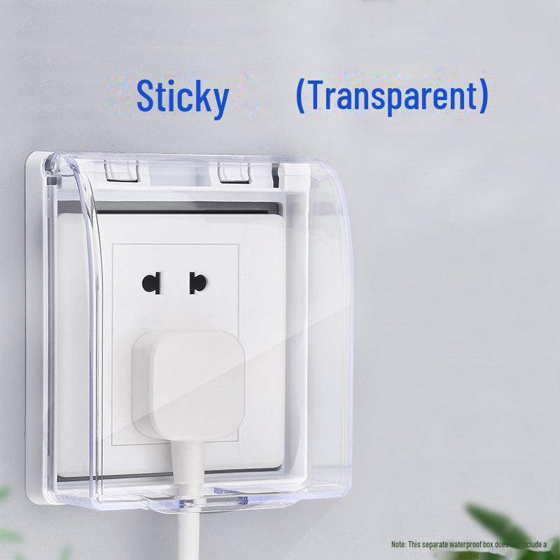 Прозрачная водонепроницаемая самоклеящаяся крышка розетки выключателя для ванной комнаты