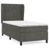 3129310 vidaXL Lit à sommier tapissier et matelas Gris foncé 90x200 cm Velours