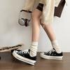 2025 осень платформа парусиновые туфли низкие белые туфли бежевые женские туфли универсальные инс супер огонь интернет-знаменитость пара кеды