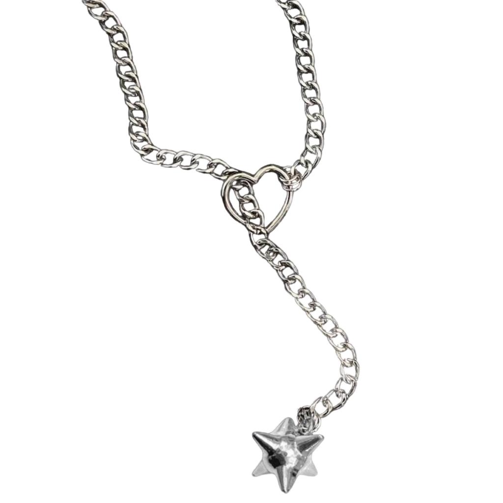 Модное колье-чокер с кулоном в виде сердца, портативный аксессуар для женщин, регулируемая кубинская цепочка золотого и серебряного цвета