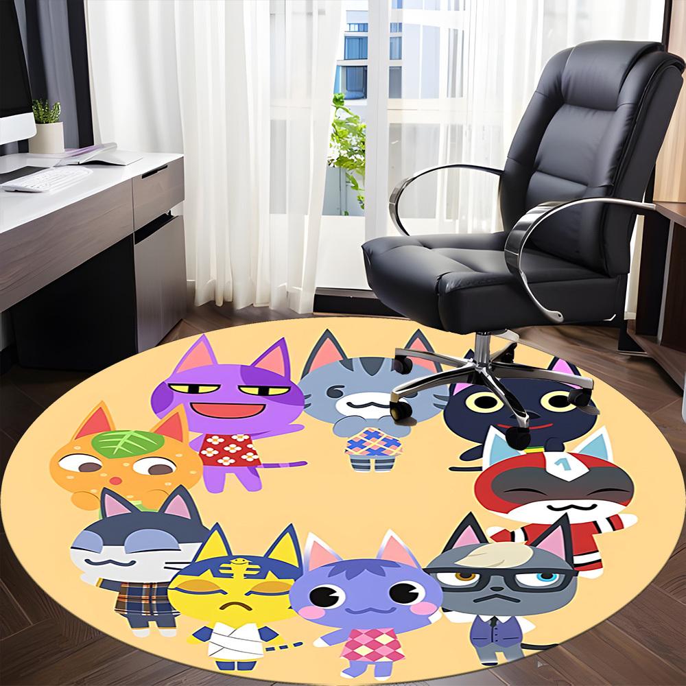 1pc ?Animal Crossing: New Horizons Office Round Area Rug, Bedroom Living Room Home Decor, Room Deco, Offic a1016182