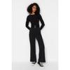 Black Wide Leg Woven Trousers Twoaw21pl0076