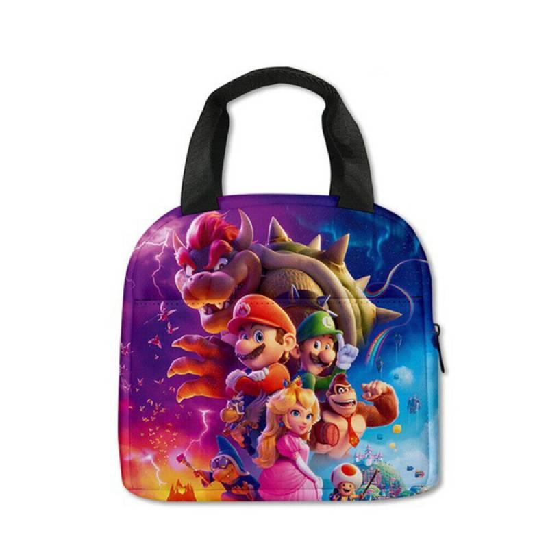 Mario Brothers Lunch Bag For Elementary School Students, Insulated And Waterproof, American Style