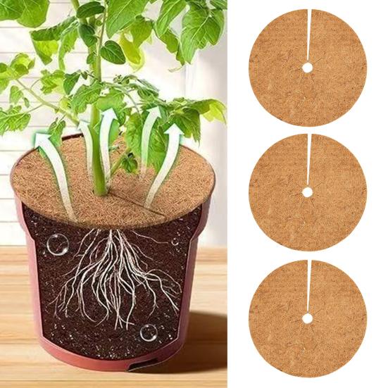 Yousheng 20/30/40 см Мульчирующее кольцо из кокосового волокна Натуральный кокосовый койр Защитный мат для деревьев Диски Кольцо для покрытия почвы в горшке с комнатными и садовыми растениями