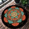 Nordic Round Printed Carpet Mandala Black Living Room Rug Coffee Table Foot Pad Bedroom Floor Mat Bay Window Fluffy Chair Mat