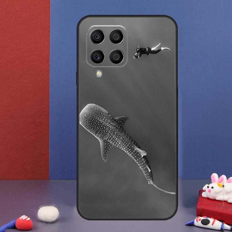 Чехол-рыбка с китовыми акулами для Samsung Galaxy M54 M34 M14 M21 M31 M51 M12 M32 M52 M13 M23 M33 M53 M20 M30s