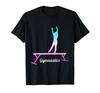 Gymnastics Beam Pink Lilac Purple Turquoise Girls T-Shirt