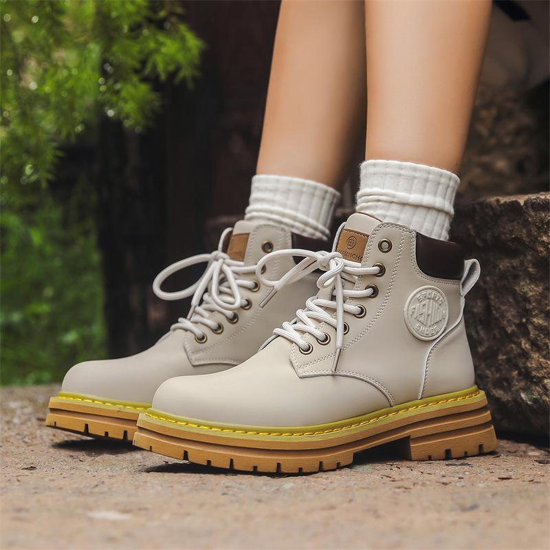 Ботинки мартинс 2024 новые весенне-осенние матовые рабочие парные ботинки цвета ревеня ретро тренд универсальные короткие ботинки 6518-J