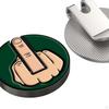 Funny Middle Finger Theme Golf Ball Marker Men Women Diameter 2.5cm Premium