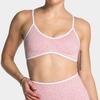 Youth Women Yoga Bra With Leopard Print And Color Block Edge For Fitness And Outdoor Sports