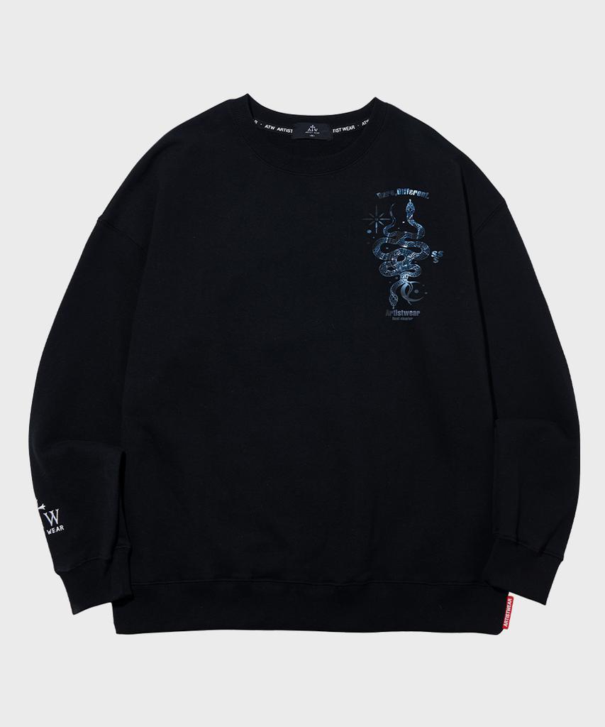 ARTISTWEAR [Atw] Синий свитшот со змеей