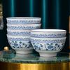 Керамические пиалы для риса Jieyachie, сине-белые - Набор из 6 штук