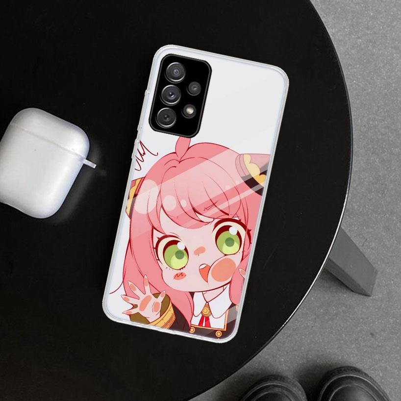Чехол-накладка S-Spy Family Anya для Samsung Galaxy A12 A22 A32 A52 A72 A02S A51 A50S A31 A20S A10S Note 20 Ultra 10 Plus Gala
