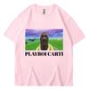 Rapper Playboi Carti Funny Meme Print TShirt Unisex Women Oversized T Shirts Hip Hop Rap Style Cotton Casual TShirts Streetwear