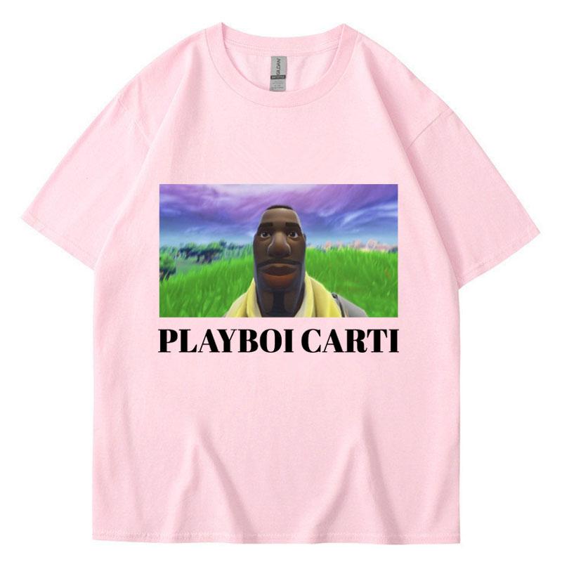 Rapper Playboi Carti Funny Meme Print TShirt Unisex Women Oversized T Shirts Hip Hop Rap Style Cotton Casual TShirts Streetwear