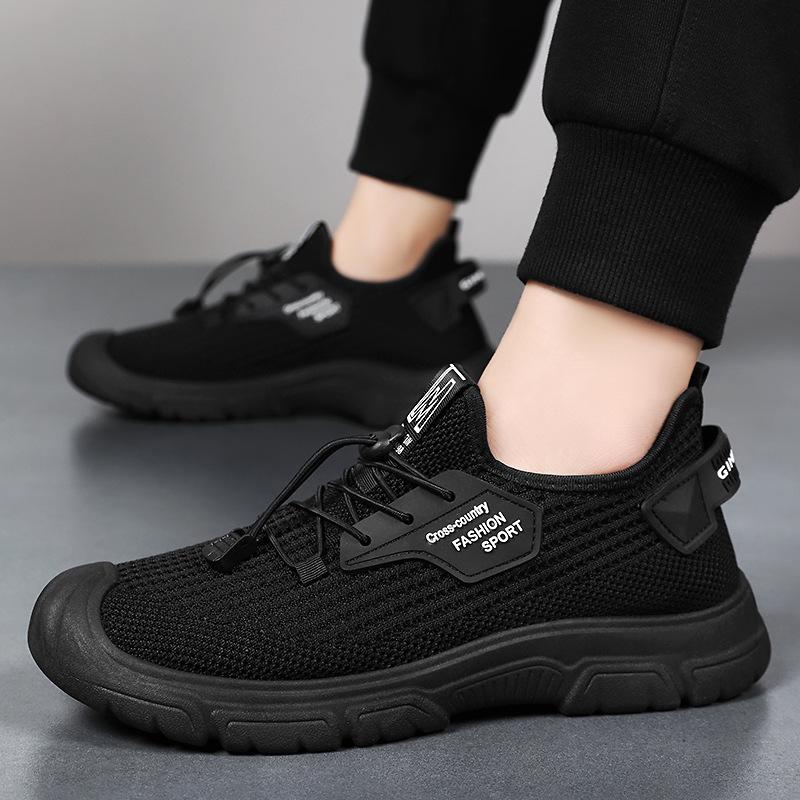 Обувь мужская летняя повседневная обувь дышащая сетчатая обувь не пахнущие ноги летящая тканая обувь модная мягкая подошва удобная спортивная обувь