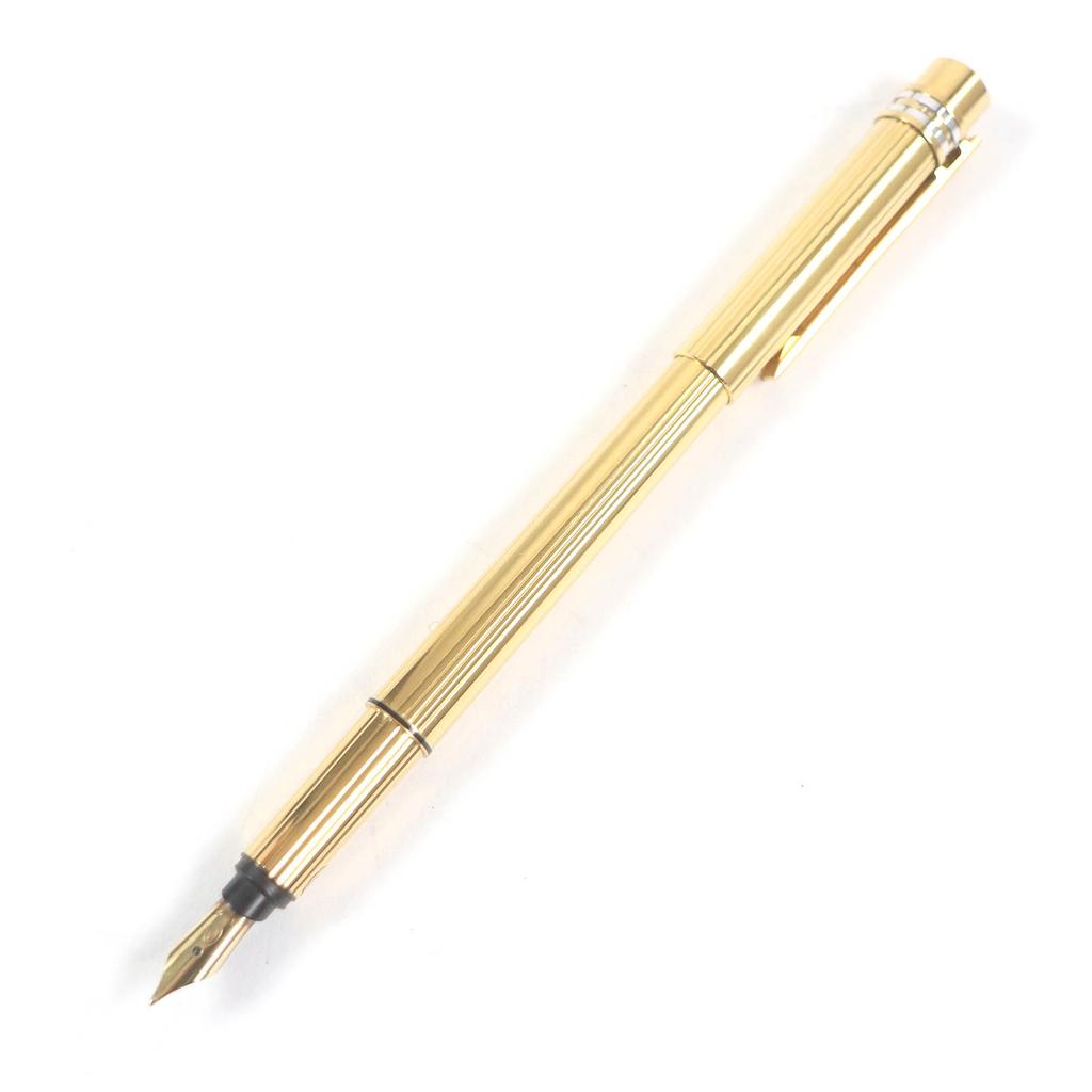 Excellent Cartier fountain pen PANTHERE Must de Cartier Cap Type Gold silver18K Used