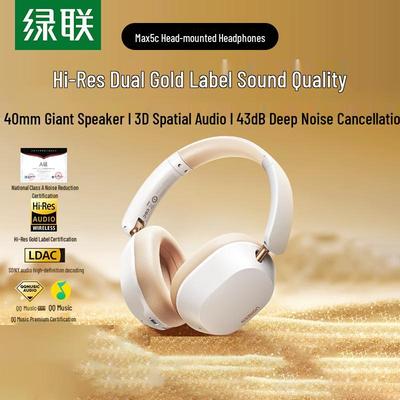 Ugreen Адаптивные Bluetooth-наушники Max5c с шумоподавлением Hi-Res, полноразмерные