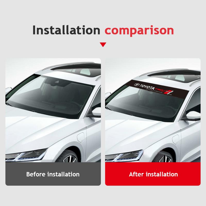 Car Front Rear Windshield Decoration Sticker For Toyota TRD Gazoo Racing Prius Prado Avensis Verso Sienna Avalon Camry Fortuner