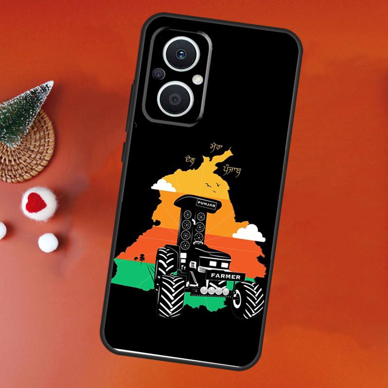 Карта Пенджаба Контурный Чехол Для OPPO Find X9 X8 X5 X6 Pro OPPO Reno 14 12 10 13 Pro 14F 13F 12F 11F 7 8 Lite Чехол