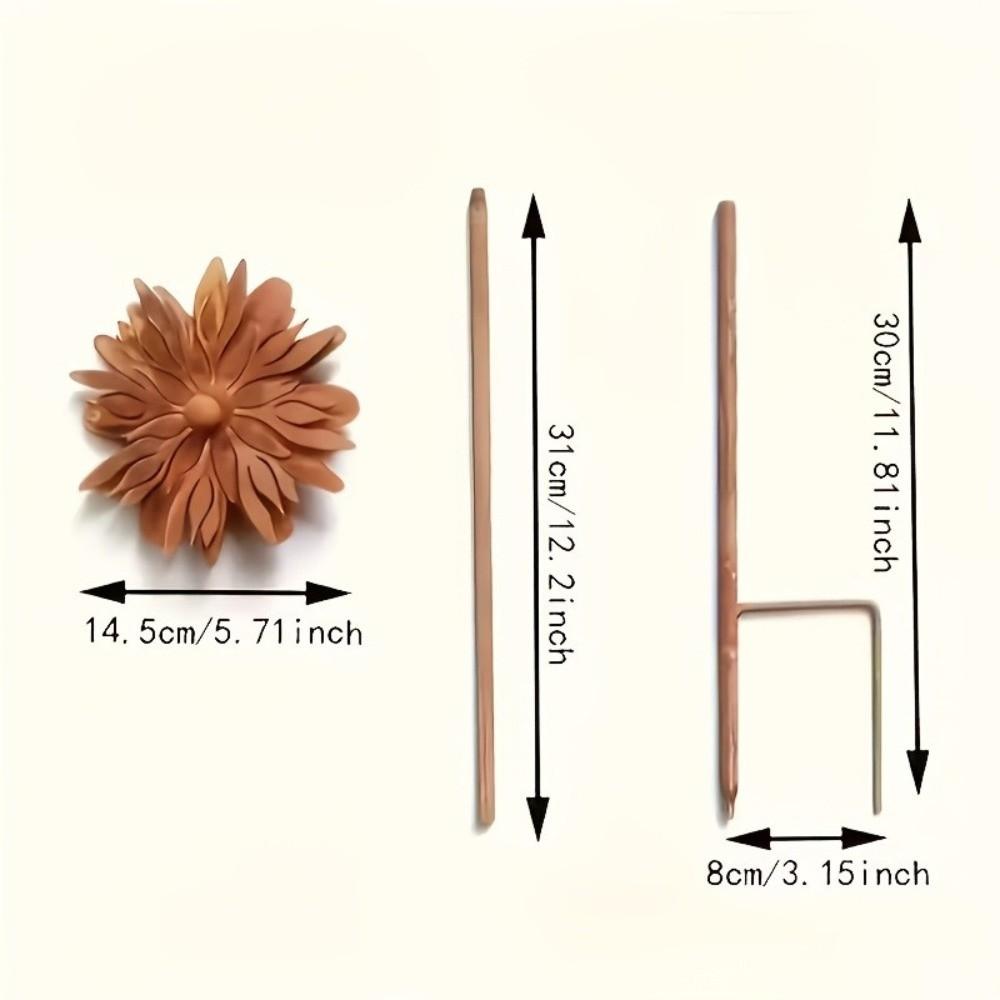 Rust-Resistant Flower Garden Stake Rustic Lawn Ornament Forest Style Flower Decoration Patio