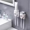 Automatic Toothpaste Squeezer Toothbrush Holder Wall Mount Modern Bathroom Toothpaste Tube Extruder Dispenser Squeezing Tool Cup Storage Organizer