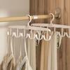 Portable Multi-Functional Hanger Multi-Hook Wave Hook Rotating Hanger Rotatable 12-Hook Closet Organizer Wardrobe Storage