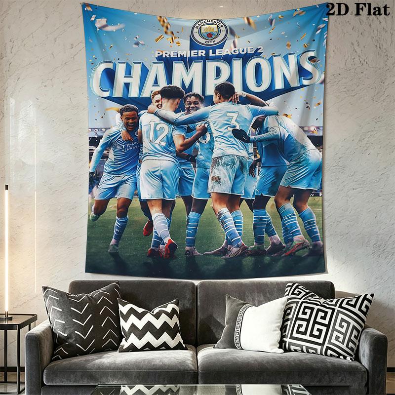 The Blues team Wall Hanging Printed Fabric Blanket Decorative Tapestries for Bedroom Living Room Home Decor