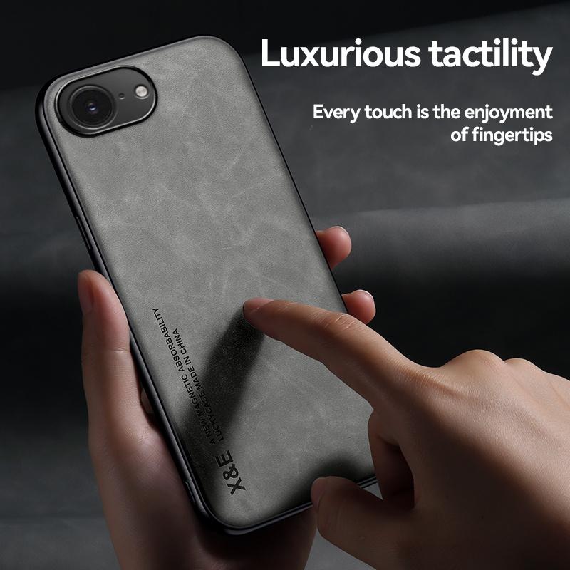 For iPhone 17e Case  Magnetic Leather Soft Phone Cases for iPhone 17 E  iphone 17e Silicone Back Cover Coque Fundas