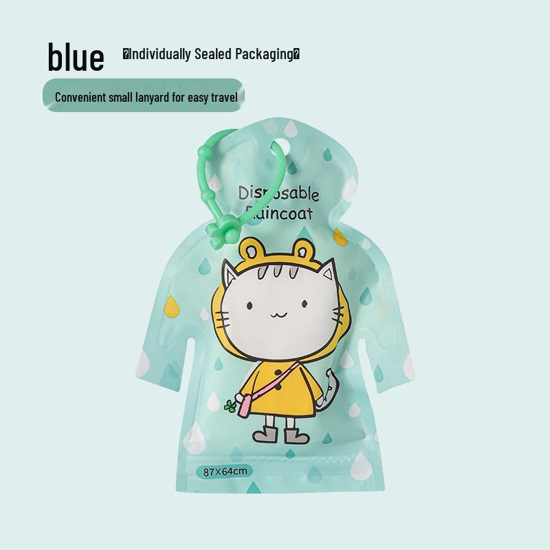 Одноразовый дождевик на все тело для детей младшего школьного возраста - для мальчиков и девочек