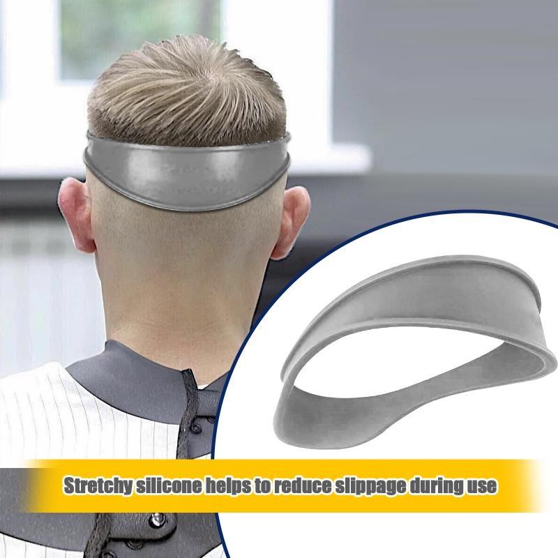 Silicone Shaving Neckline Template for Barber Hair Removal Neck Cut Hairdresser Tool Shave Use Elastic Band