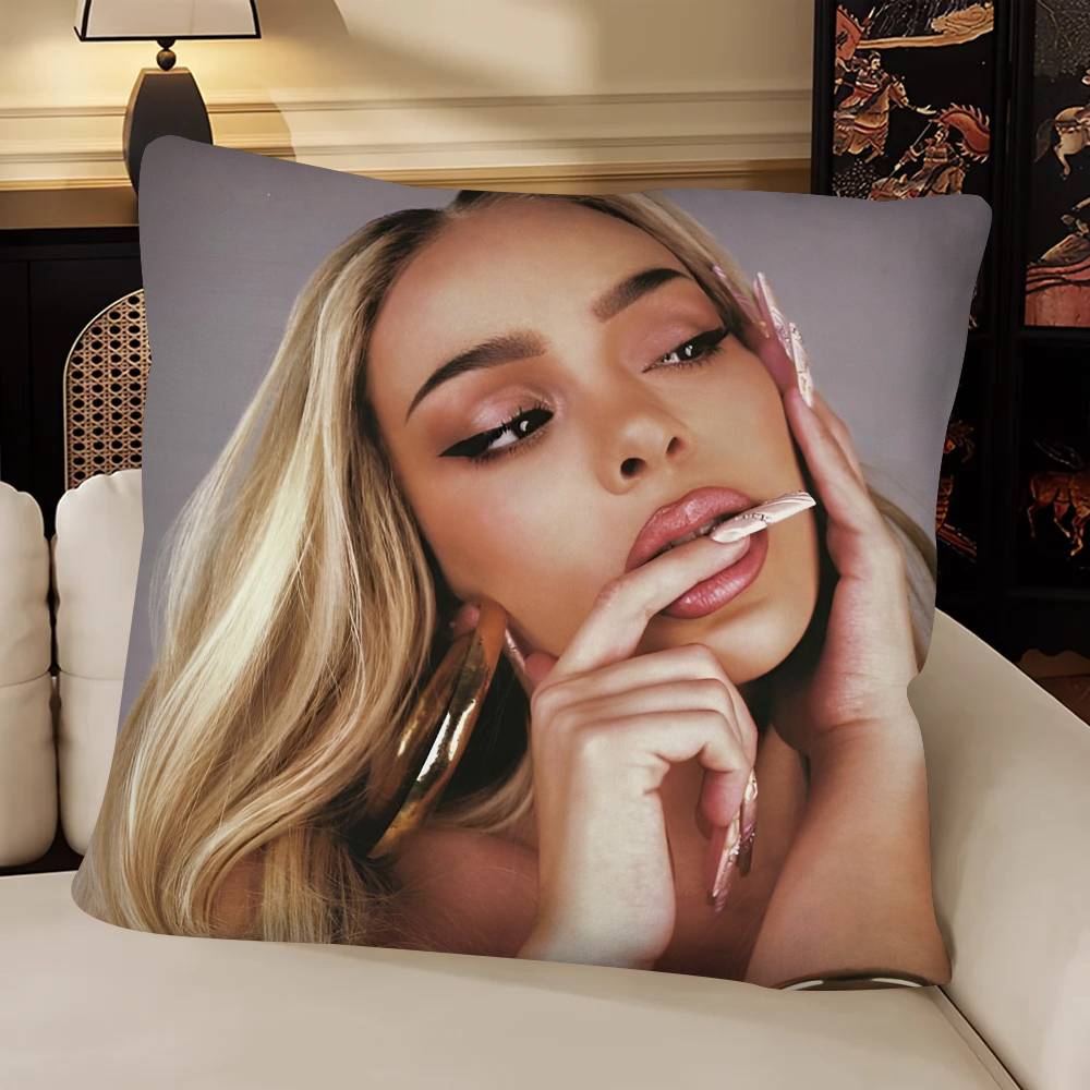 Singer BBad GGyal Pillow Case Fashion Square Pillowcase Bedroom Sofa Room Ins Decoration Leisure