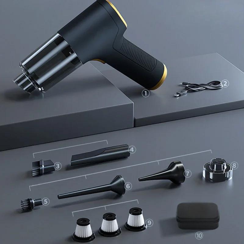 5000PA Мини-пылесосы для автомобиля Беспроводной мощный беспроводной автомобильный пылесос Ручной портативный пылесос Воздушный пистолет