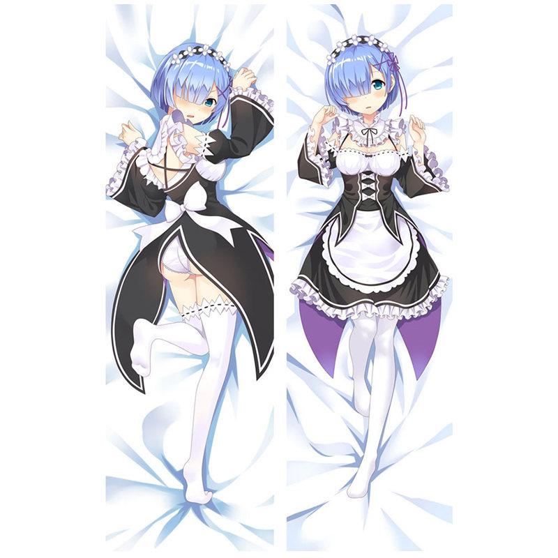 Аниме RE ZERO Starting Life In Another World Наволочки Rem Emilia 3D Двусторонние постельные принадлежности Обнимающая наволочка для подарков