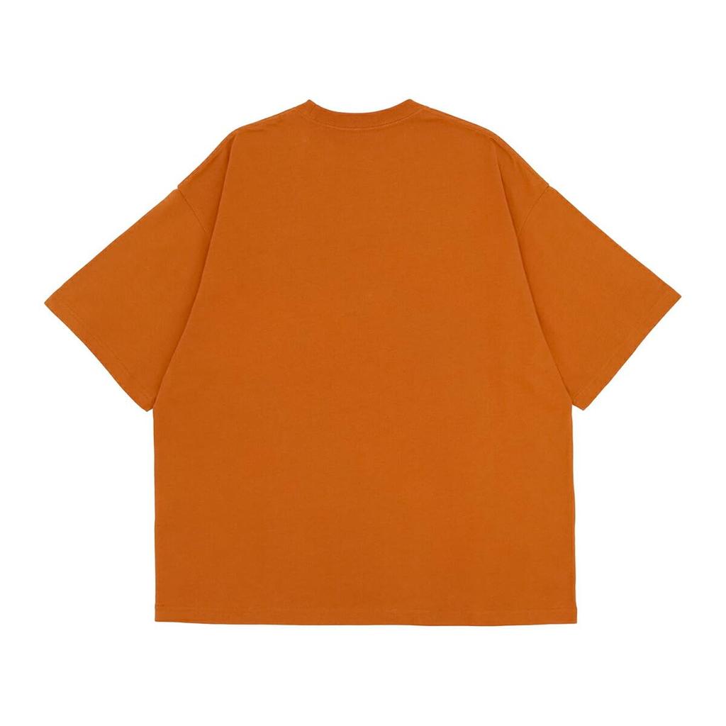 NEW ERA Short Sleeve Oversized Rust Orange black Box Logo T-Shirt