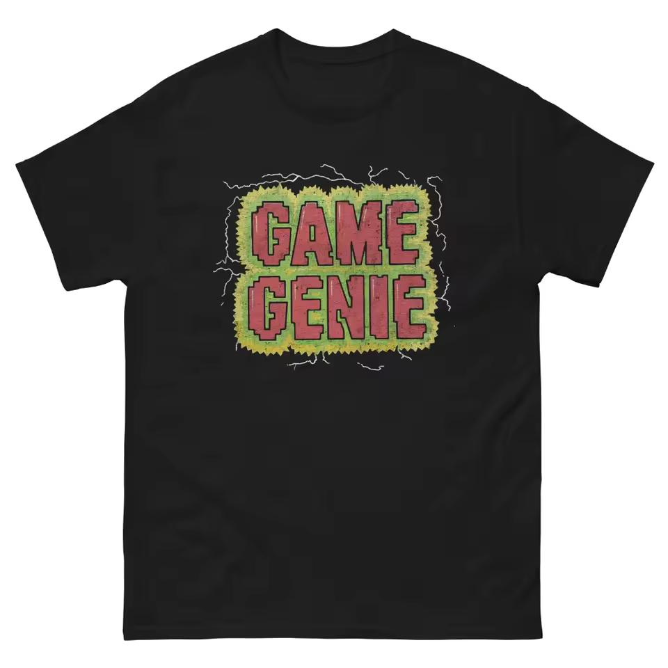 Game Genie Black JPDesign T-shirt unisex classic Cotton seasonal loose casual streetwear Harajuku shirt oversized t shirt