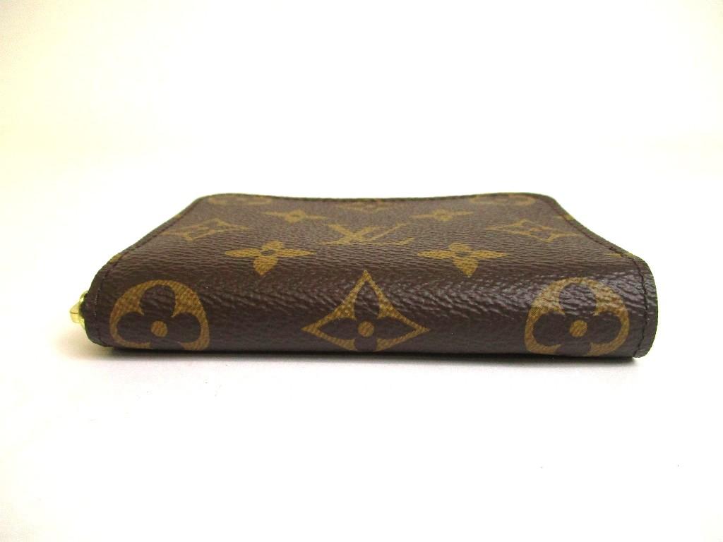 Оригинальный кошелек для монет LOUIS VUITTON Monogram из коричневой кожи #a932  Восстановленный