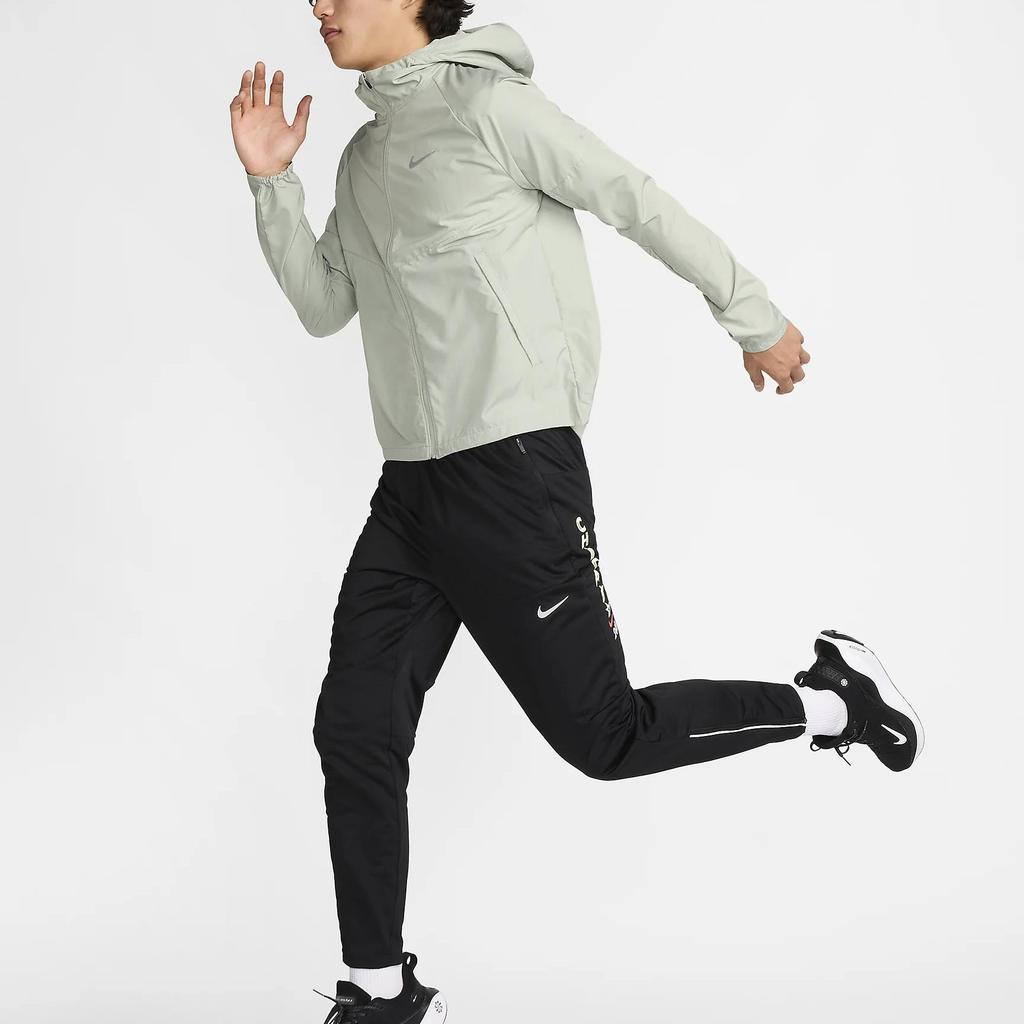 Nike Мужская беговая куртка Repel Miler Серебристо-зеленая Серебристая DD4747-370