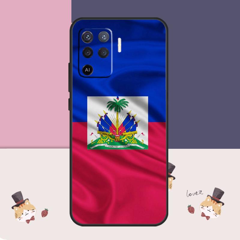Винтажный чехол с флагом Гаити для Oppo A38 A58 A78 A98 A54 A74 A94 A18 A57 A17 A77 A80 A60 A40 A96 A76 A16 A15 A5 Pro