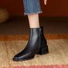 Fashion Women Ankle Boots Thick Heels Short Boot Fashion Winter Shoes Women Ins Autumn Daily Office Lady Footwear Size 35-40
