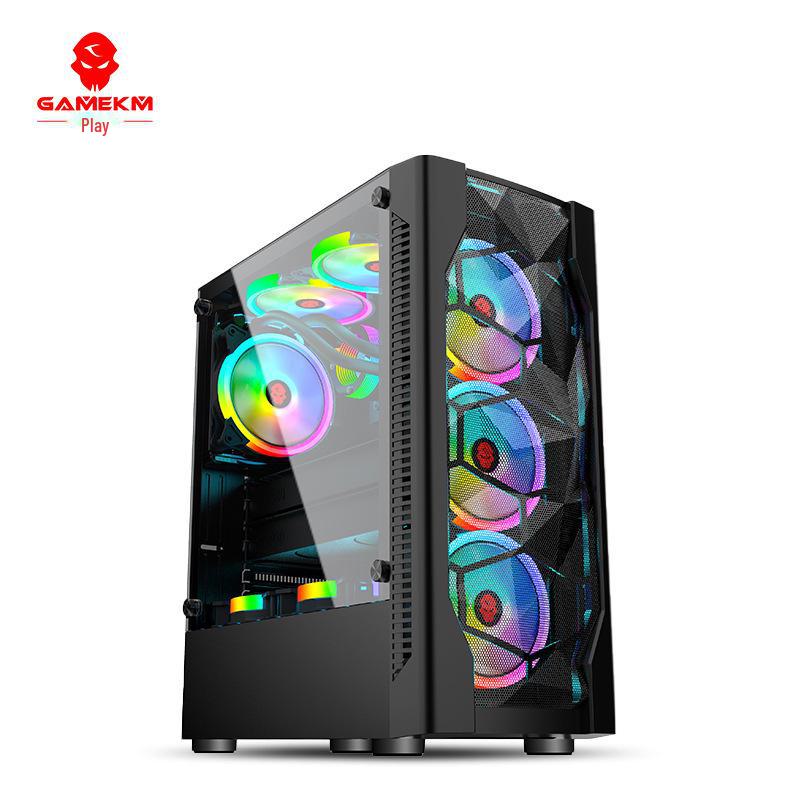 Игровой корпус Xuanying ATX с водяным охлаждением и закаленным стеклом, совместимый с большими, средними и малыми материнскими платами для настольных систем.