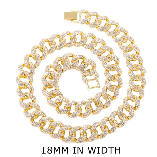 Iced Out кубинское звено-цепочка золотого цвета со стразами мужское ожерелье блестящее рэперское ожерелье для мужчин хип-хоп corrente masculina