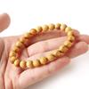 [GOLD STONE] Palo Santo Bracelet, 8mm, Peruvian Holywood, Wooden Prayer Beads, Fragrant Wood, Inner Diameter: Approx. 17.5cm