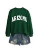 Arizona Women's Oversized Pullover Sweatshirt Crew Neck Casual Long Sleeve Fall Winter Loose Fit Tee Shirts