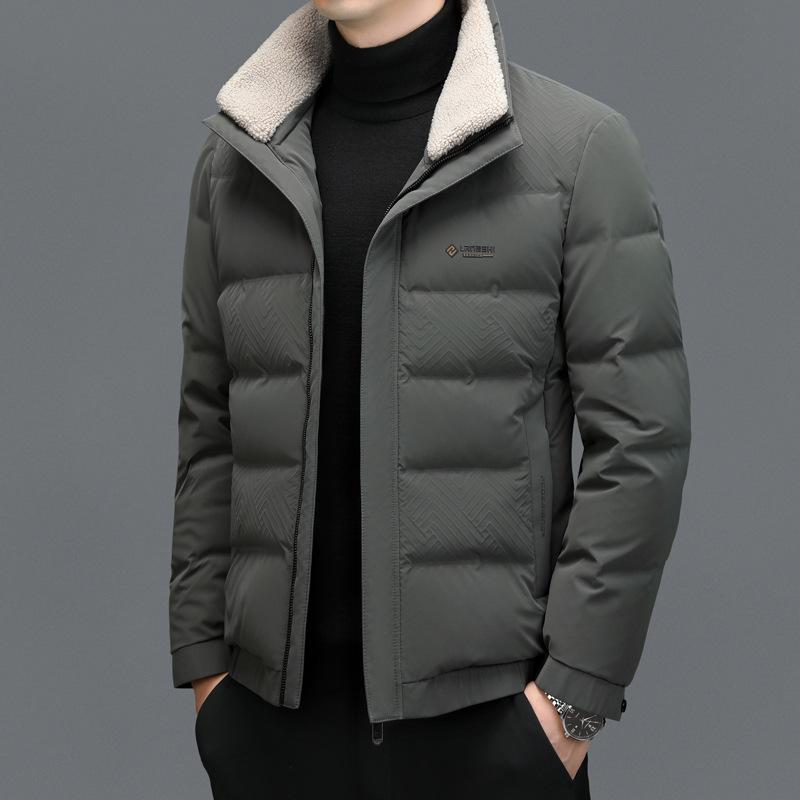 Пуховик мужской средней длины повседневный средний возраст толстый белый утиный пуховый пуховик плюс пуховик зимний тренд