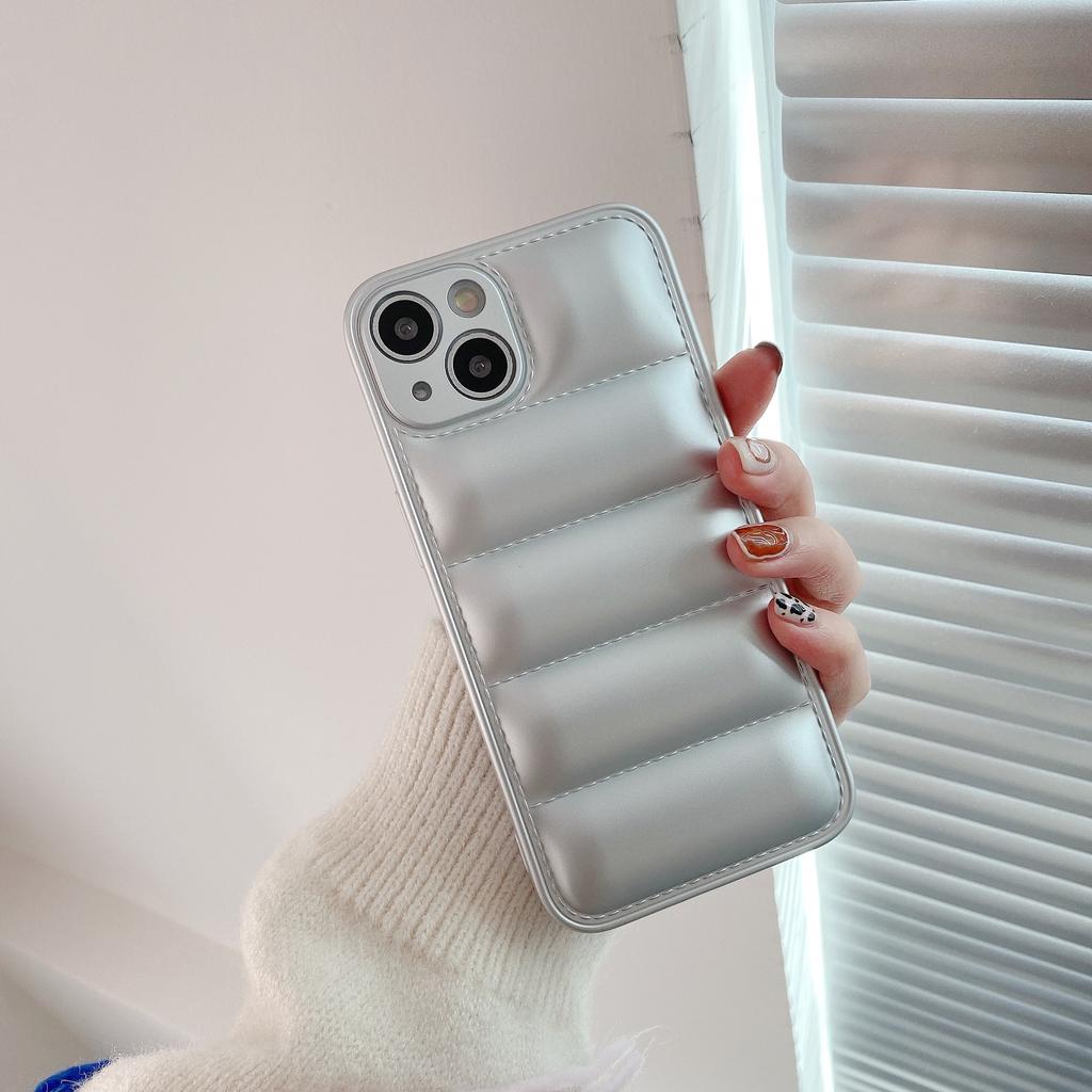 Подходит для iPhone16Pro Европейский и американский пуховик Чехол для мобильного телефона Apple 14 Скин Волнистый узор Мягкая защитная крышка