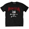 Pantera Unisex Adult Horned Skull Stencil Cotton Back Print T-Shirt