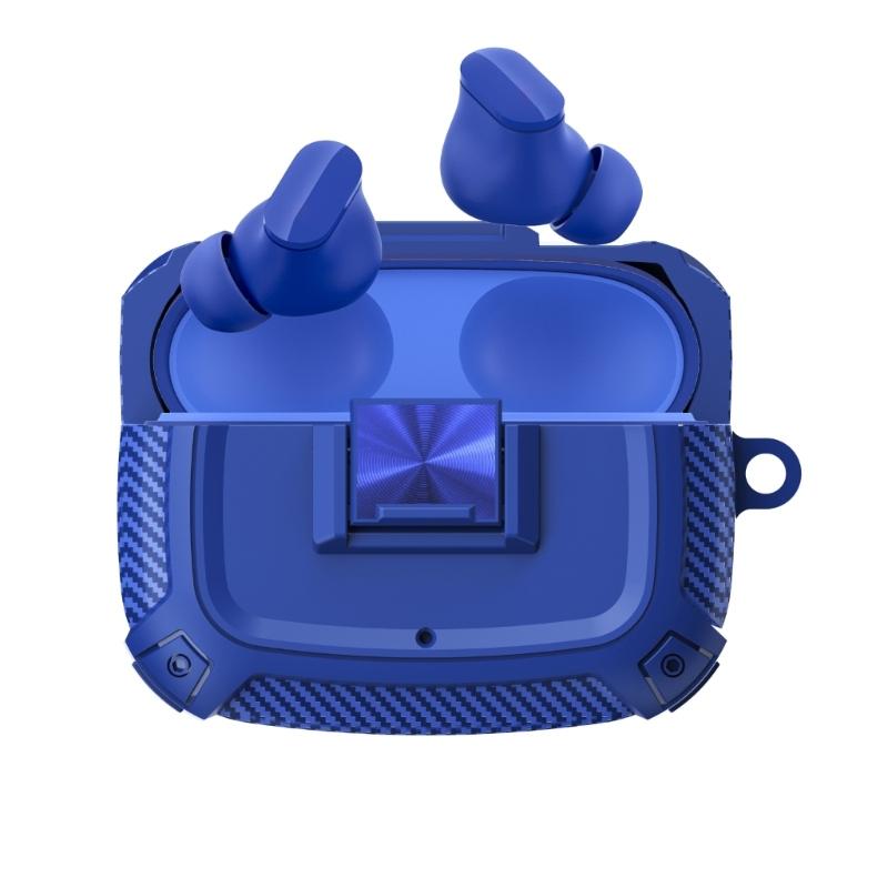 Shockproof Protective Case for Studio Buds/+ Earbuds Shell Guard with Secure Lock Design and Carabiner Keychain