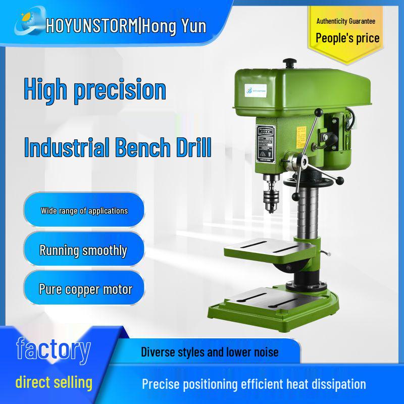 220V Multi-functional CNC Bench Drill: Deep Hole, Tapping, Milling & Rotary Desktop Machine